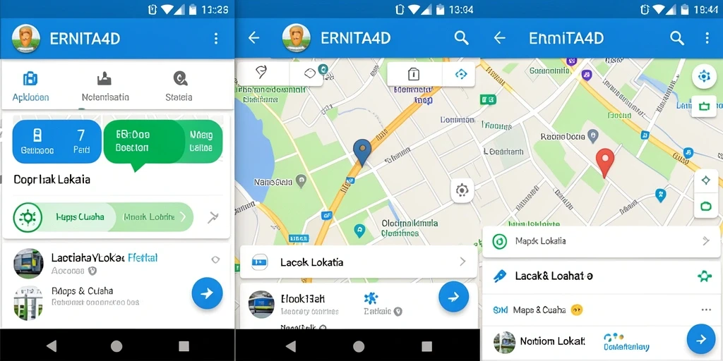 Antarmuka ERNITA4D yang mudah digunakan untuk pelacakan lokasi.
