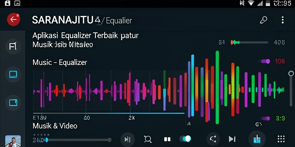 Antarmuka aplikasi Equalizer SARANAJITU yang intuitif dan mudah digunakan.