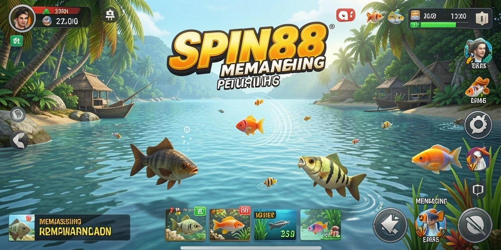 Antarmuka game SPIN88 dengan elemen memancing yang menarik.