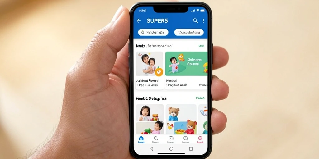Antarmuka pengguna SUPER5 yang intuitif dan mudah digunakan untuk kontrol orang tua.