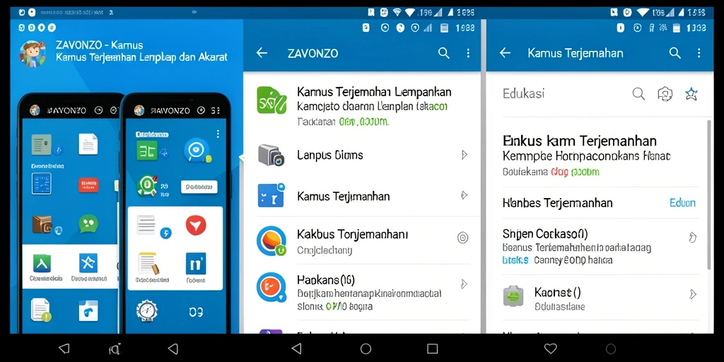 Tampilan antarmuka ZAVONZO yang memudahkan terjemahan cepat.