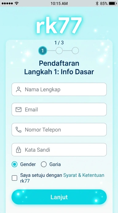 Buat Akun Baru rk77 Dengan Mudah