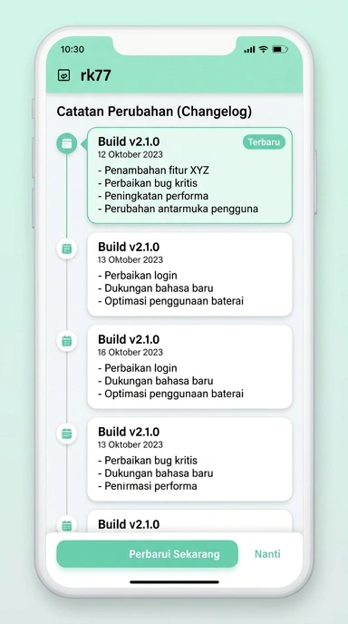 Riwayat Versi rk77 untuk Pengguna Android